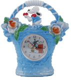 Blue Color 17 X 21Cm Analog Table Clock K3075