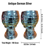 Sigaram Antique German Silver Kum Kum Cup With Lay For Home Pooja Decor K4391