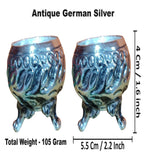 Sigaram Antique German Silver Kum Kum Cup With Lay For Home Pooja Decor K4386