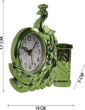 19x17 Cm Peacock Table Clock with Penstand For Home Office College K4180