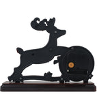 Jumping Deer With Black Cola Wood Finish Table Clock