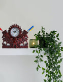 22x19 Cm Horse Table Clock With Penstand For Home Office College K4189