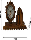 25x16 Cm Charkha Table Clock With Penstand For Home Office College K4181