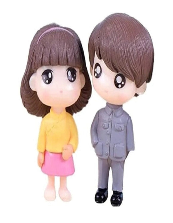 Cute Couple Figurin Cartoon Miniature Showpiece Statue For Gift,Lovers K4248