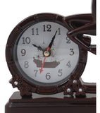 Jumping Deer With Black Cola Wood Finish Table Clock