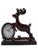 Jumping Deer With Cola Finish Table Clock