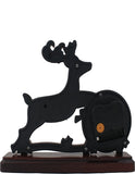 Jumping Deer With Cola Finish Table Clock