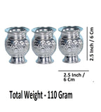 Sigaram 2Inch German Silver Kum Kum Cup For Home Pooja Decore K2517