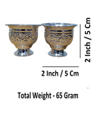 Sigaram 2 Inch German Silver KumKum Barani is best for Home, Office and Temple Poojas K3116