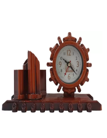 The chakra shaped table clock is neatly desingned with english numerical and home decorative K3837