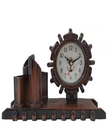 The chakra shaped table clock is neatly desingned with english numerical and home decorative K3838