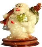 Radium Laughing Buddha - Happy Man - will shine in the dark as radium best suited for Home, Office and Car Dashboard - K413