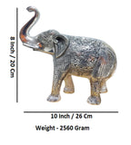 Sigaram 8 Inch Metal Elephant For Home Pooja Decore K4445