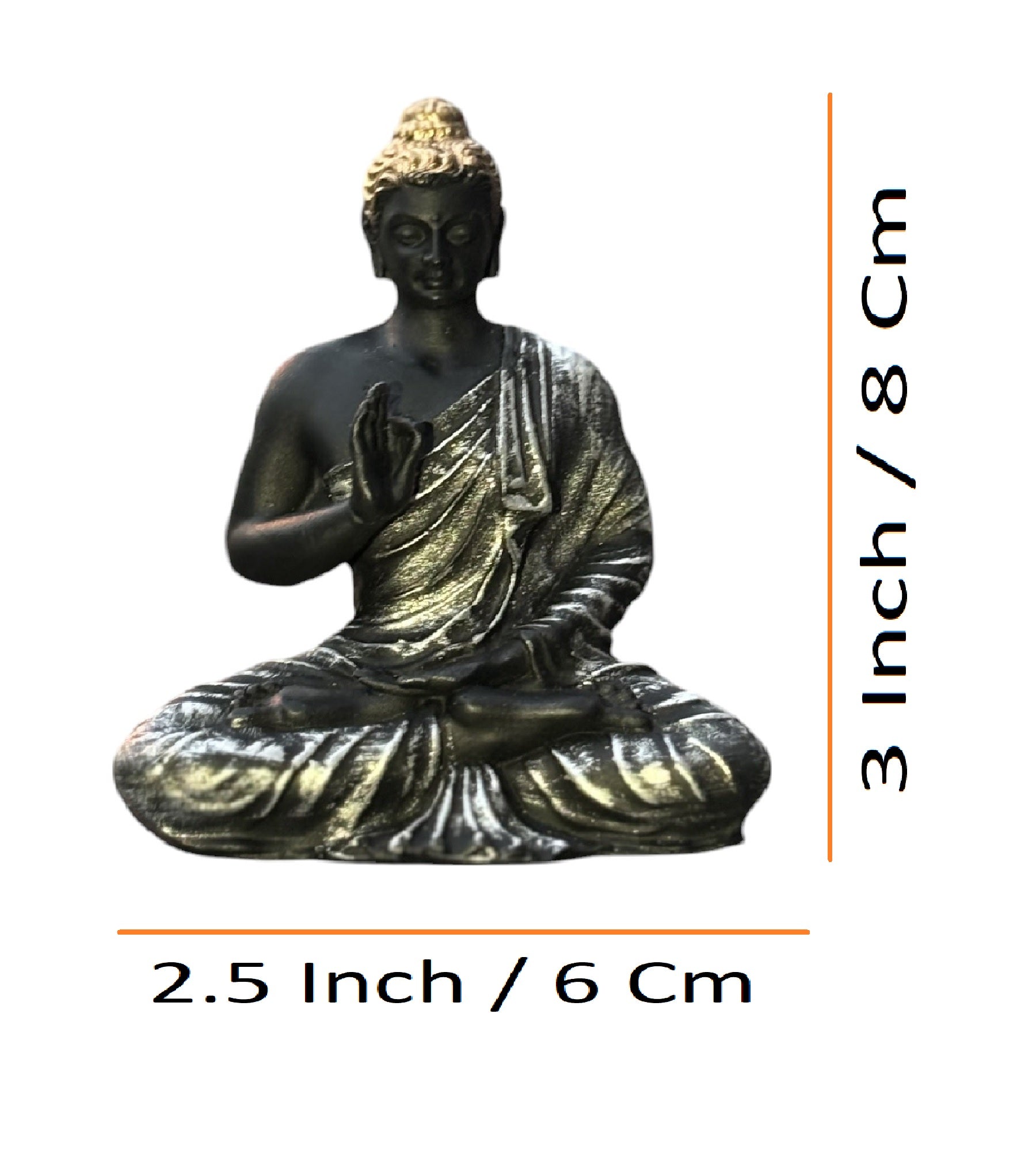 Sigaram White Color Sitting Budda Statue For Decorative Showpiece K4523