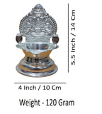 Sigaram 5.5 Inch Kamakshi Diya / Gaja Lakshmi Deepa For German Silver Table Diya K4551