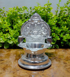 Sigaram 5.5 Inch Kamakshi Diya / Gaja Lakshmi Deepa For German Silver Table Diya K4551