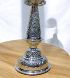 Sigaram German Silver 14 Inch Peacock Handle Diya For Home Pooja Decore K4596