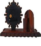 The chakra shaped table clock is neatly desingned with english numerical and home decorative K3837